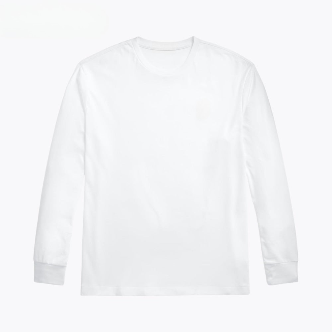 Classic Fit Weiches Baumwoll-Rundhals-T-Shirt