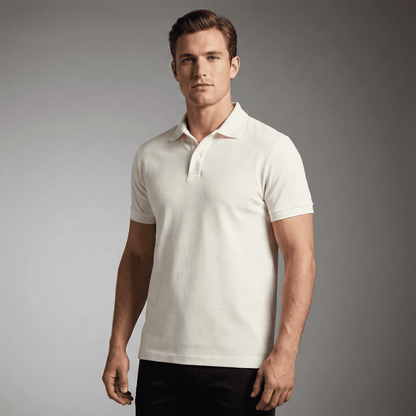 Custom Slim Fit Stretch-Mesh-Poloshirt