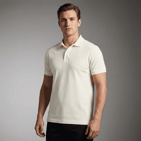 Custom Slim Fit Stretch-Mesh-Poloshirt