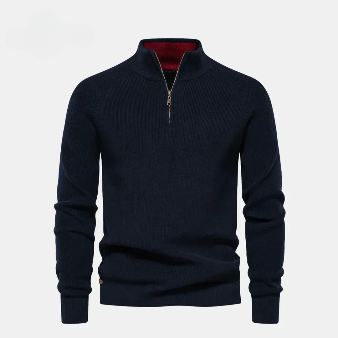 Reißverschlusskragen-Pullover