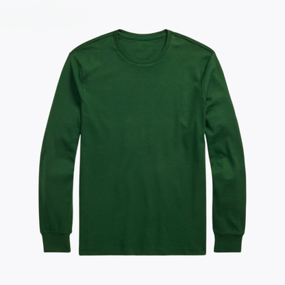 Classic Fit Weiches Baumwoll-Rundhals-T-Shirt