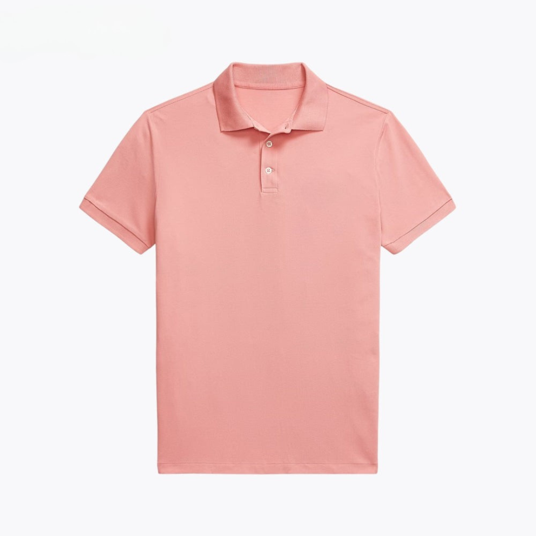 Custom Slim Fit Stretch-Mesh-Poloshirt