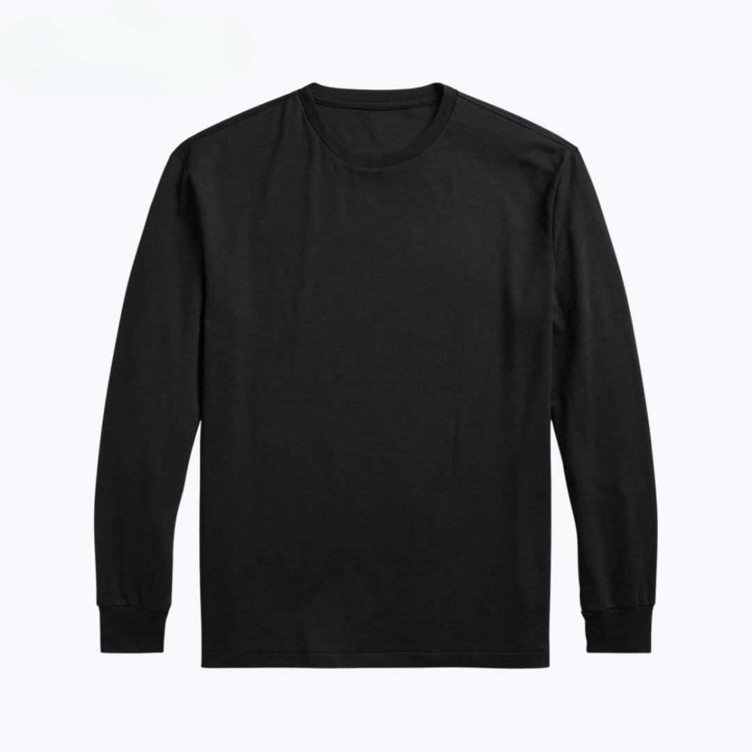 Classic Fit Weiches Baumwoll-Rundhals-T-Shirt