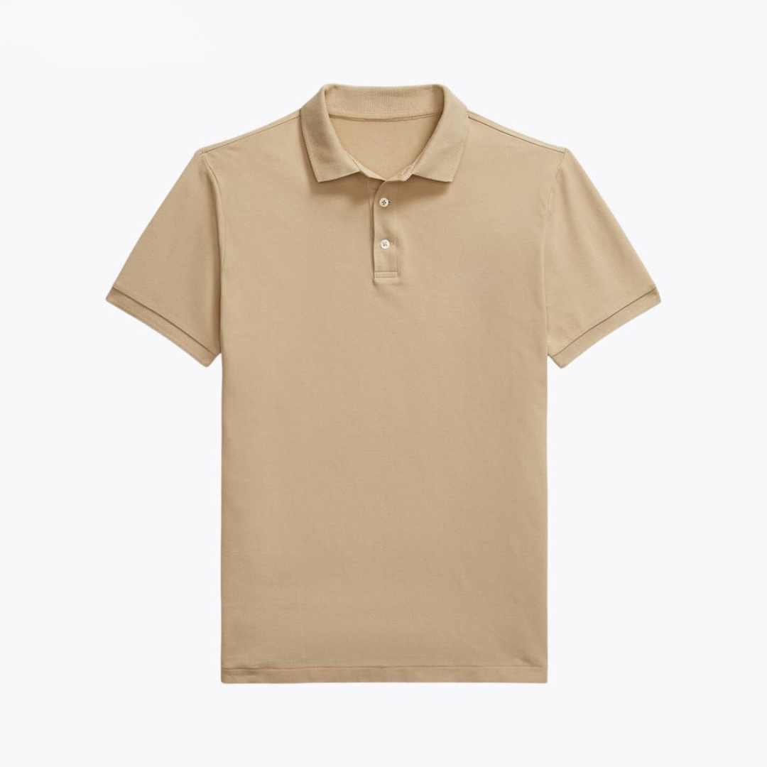 Custom Slim Fit Stretch-Mesh-Poloshirt