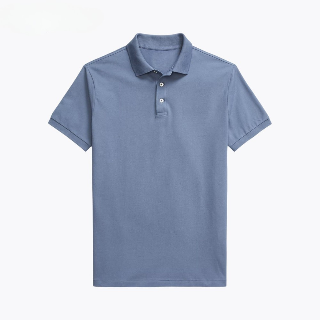Custom Slim Fit Stretch-Mesh-Poloshirt