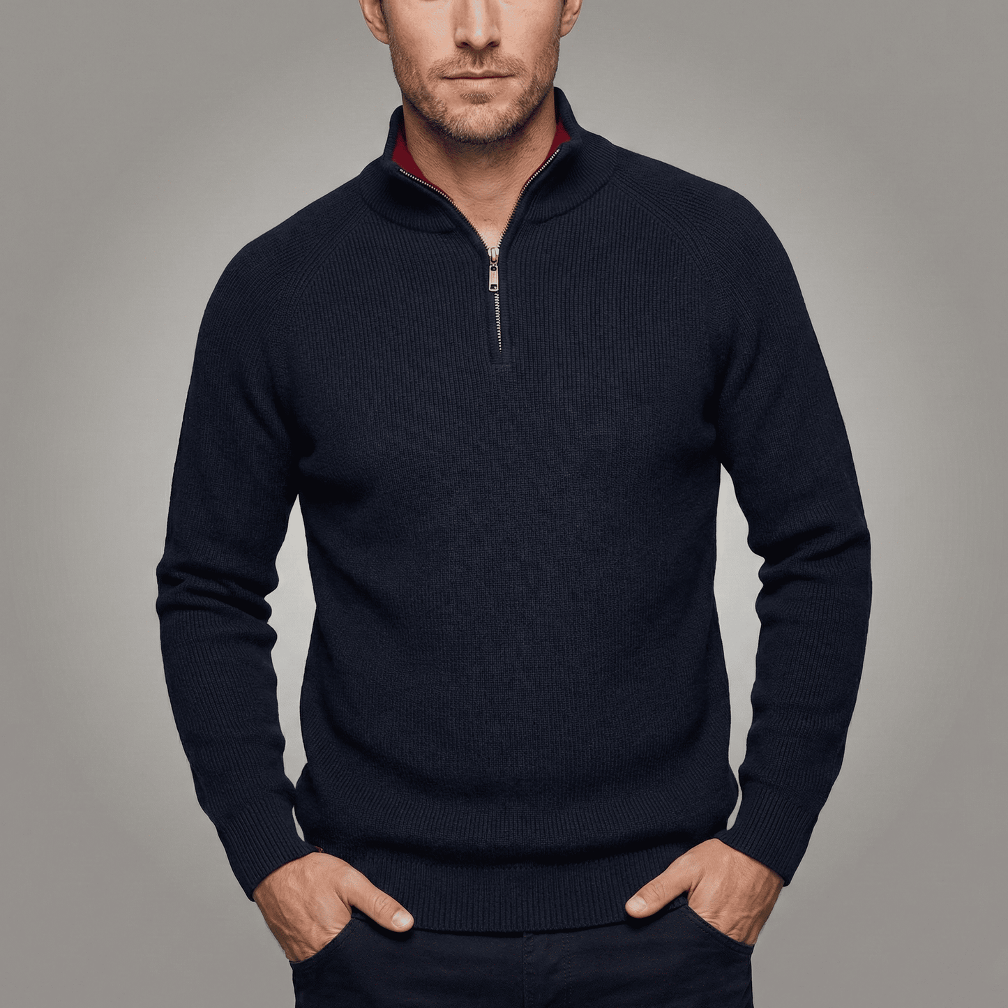 Reißverschlusskragen-Pullover